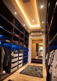 Большая открытая гардеробная комната с комбинированным наполнением Петропавловск