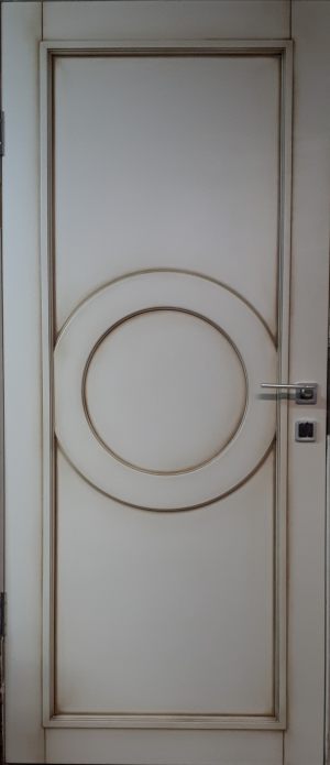 Межкомнатная дверь в профиле массив (эмаль с патиной) Петропавловск