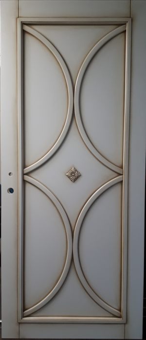 Межкомнатная дверь в профиле массив (эмаль с патиной) Петропавловск